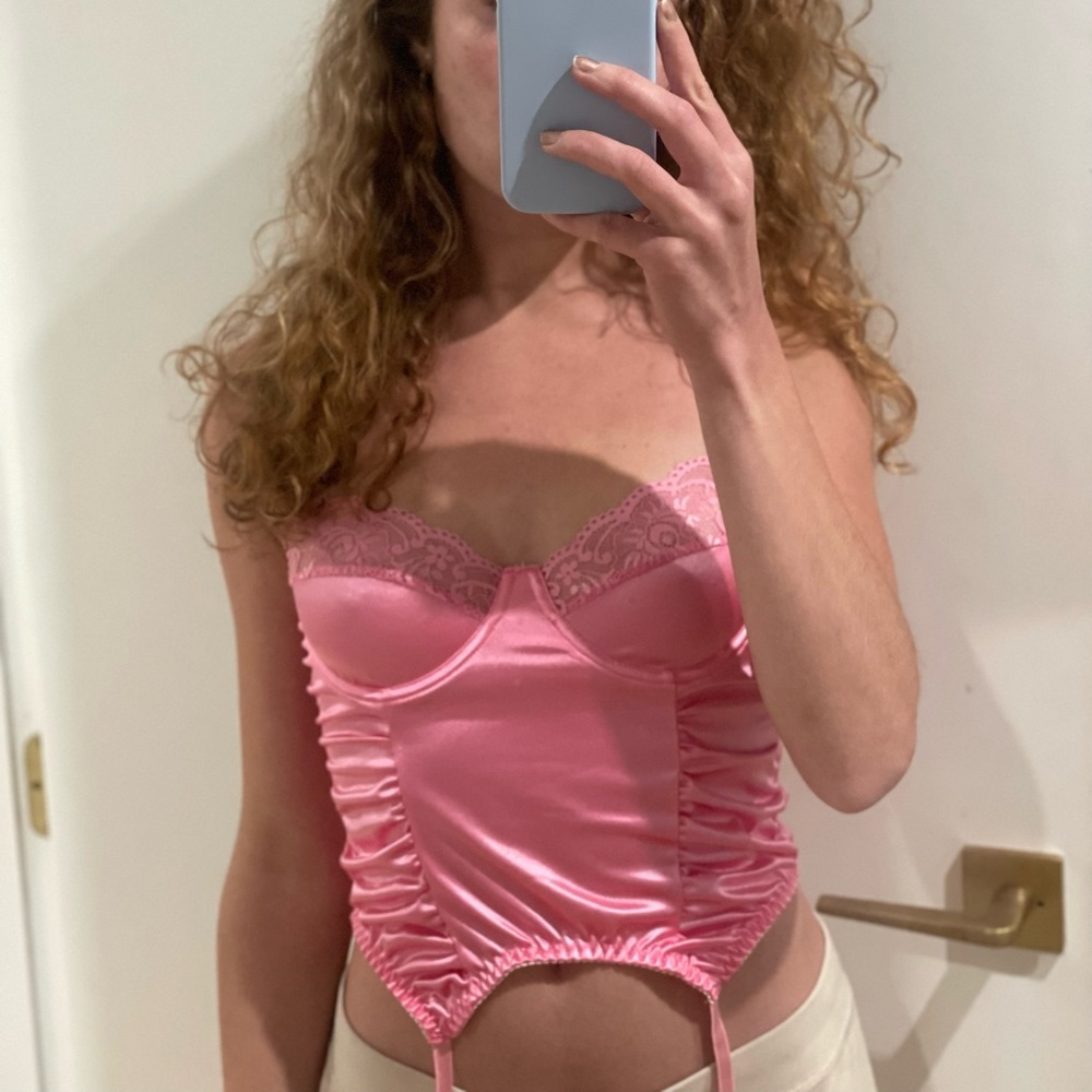 Pinky silky lingerie/ top